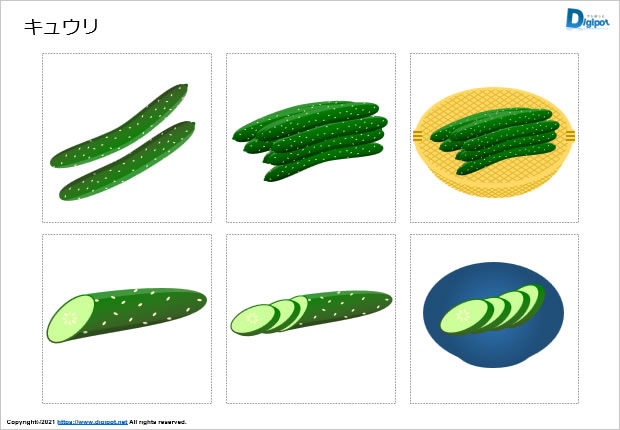 キュウリのイラスト パワーポイント Png形式画像 フリー素材 無料素材のdigipot