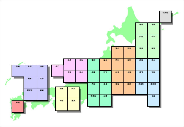 データ入力用日本地図テンプレート画像2