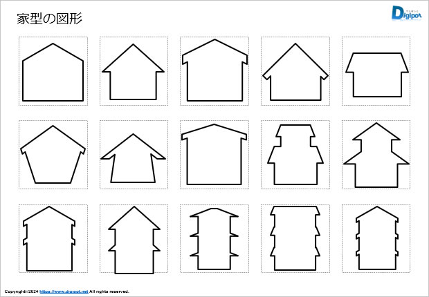 家型の図形画像