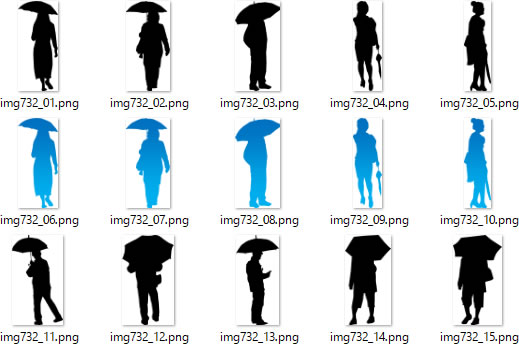 傘をさす人 持つ人のシルエット Png形式画像 フリー素材 無料素材のdigipot