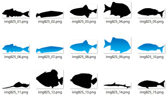 魚のシルエット 画像 フリー素材 無料素材のdigipot