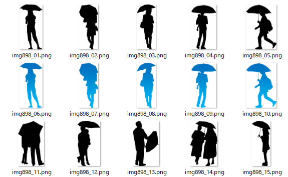 傘をさす人 持つ人のシルエット 画像 ページ 4 フリー素材 無料素材のdigipot