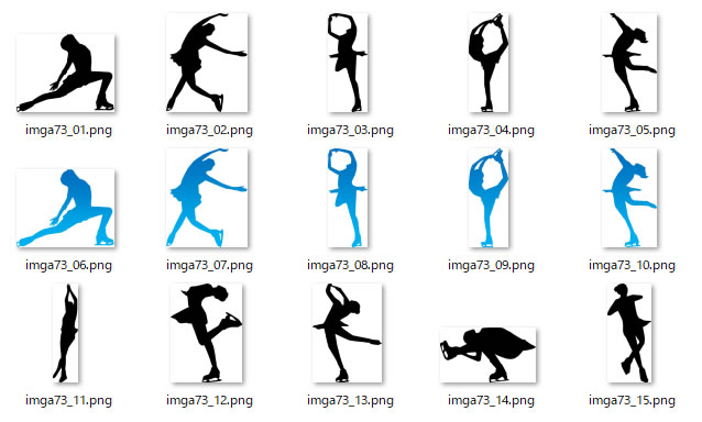 フィギュアスケートのシルエット Png形式画像 フリー素材 無料素材のdigipot
