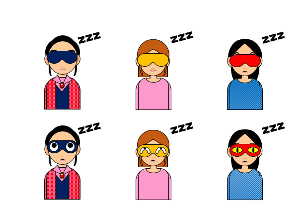 安眠マスクで眠る女性のイラスト 画像 フリー素材 無料素材のdigipot