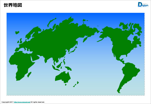 世界地図1 パワーポイント フリー素材 無料素材のdigipot