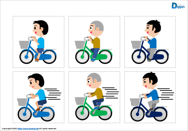 自転車に乗る男の子のイラスト パワーポイント フリー素材 無料素材のdigipot