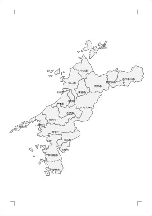 愛媛県の地図 Excel エクセル フリー素材 無料素材のdigipot