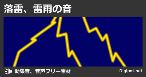 落雷、雷雨の音のイメージ画像