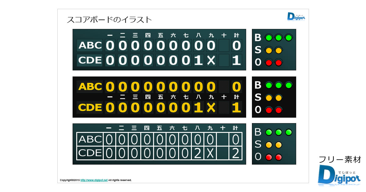 スコアボードのイラスト画像