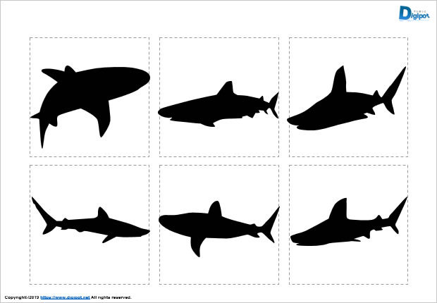 サメのシルエット イラスト画像 フリー素材 無料素材のdigipot